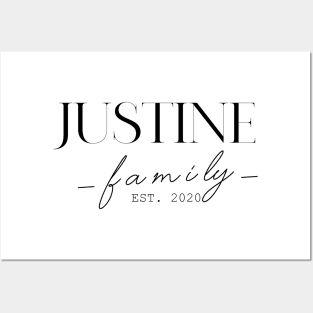 Justine Family EST. 2020, Surname, Justine Posters and Art